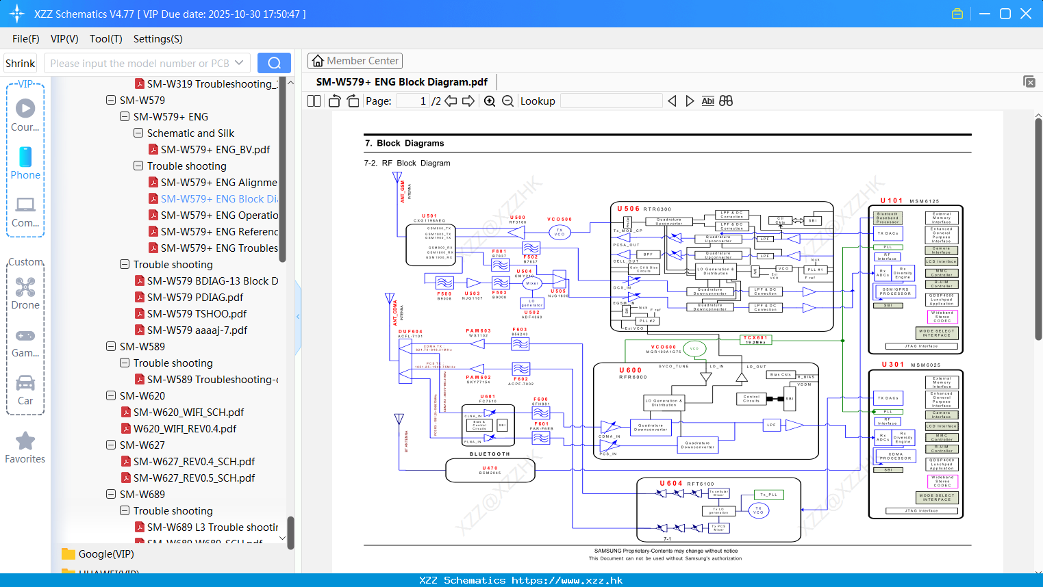 Samsung SM-W579+ ENG Block Diagram